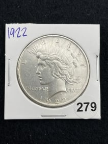 1922 Peace Silver Dollar Coin