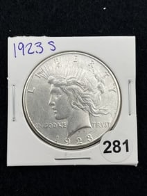 1923 S Peace Silver Dollar Coin