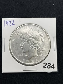 1922 Peace Silver Dollar Coin