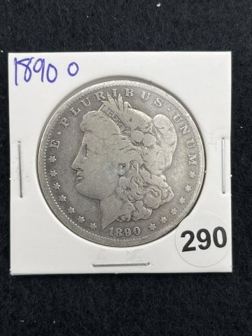 1890 O Morgan Silver Dollar Coin: KEY WORDS: INDIAN ARTIFACT ARTIFACTS ARROWHEAD ARROWHEADS NATIVE AMERICAN MISSISSIPPIAN QUAPAW CADDO POTTERY COINS MORGAN DOLLAR PEACE DOLLAR SILVER COINS. All coins have been Sigma tested for authent