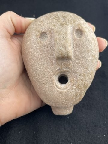 Stone Human Effigy Pipe Indian Artifact Arrowhead (1 of 6)