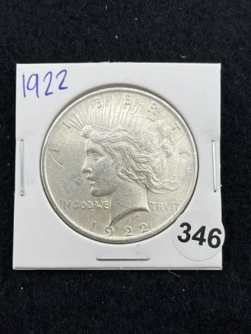1922 Peace Silver Dollar Coin (1 of 2)