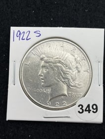 1922 S Peace Silver Dollar Coin