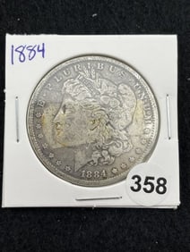1884 Morgan Silver Dollar Coin