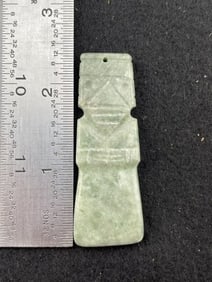 Pre-Columbian Jade Indian Artifact Arrowhead