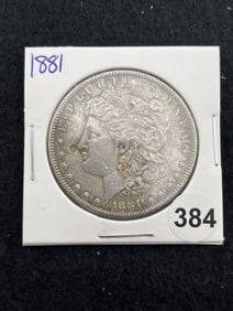 1881 Morgan Silver Dollar Coin