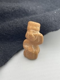 Pre-Columbian Minature Human Effigy Pottery Vessel