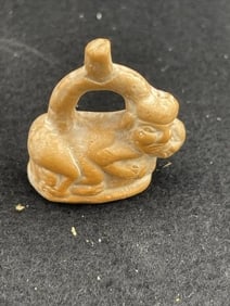 Pre-Columbian Minature Human Effigy Pottery Vessel