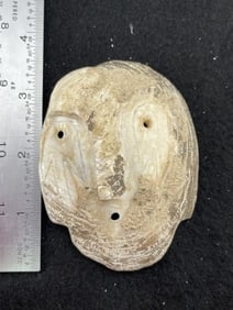 Face Effigy Shell Pendant Indian Artifact Arrowhead