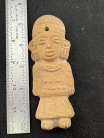 Pre-Columbian Pottery Pendant Indian Artifact Arrowhead