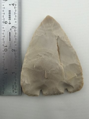 Castroville Base Tang Knife cream colored chert from Gillespie County, Texas Indian Artifact (1 of 4)