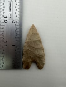 Rare Carrizo Point cream colored chert from Wilson County, Texas ex - Dent Collection Indian