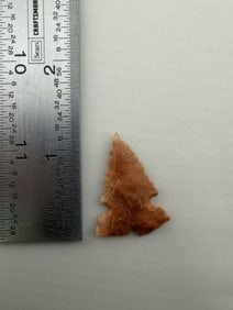 Toya Dart Point pinkish/orange chert from Runnels County, Texas Indian Artifact Arrowhead