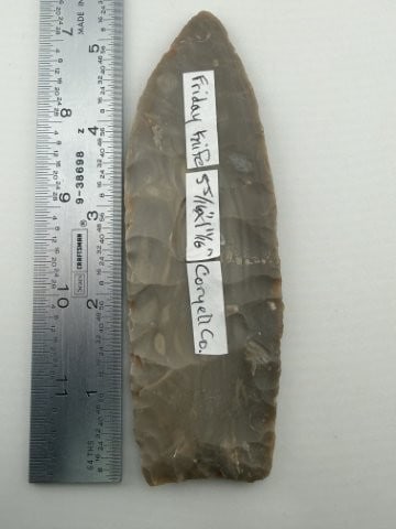 Large Friday Knife G10 grade nice material from Coryell County, Texas ex - Conners Collection Indian (1 of 5)