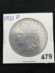1921 D Morgan Silver Dollar Coin