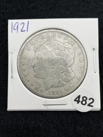 1921 Morgan Silver Dollar Coin