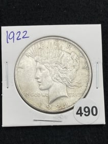 1922 Peace Silver Dollar Coin