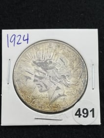 1924 Peace Silver Dollar Coin