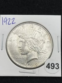 1922 Peace Silver Dollar Coin
