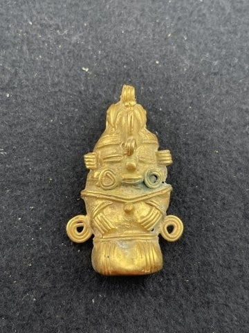 Tumbaga Tairona Gold Figurine UNKNOWN MATERIAL: KEY WORDS: INDIAN ARTIFACT ARTIFACTS ARROWHEAD ARROWHEADS NATIVE AMERICAN MISSISSIPPIAN QUAPAW CADDO POTTERY COINS MORGAN DOLLAR PEACE DOLLAR SILVER COINS. All coins have been Sigma tested for authent