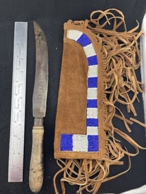 Knife & Beaded Sheath