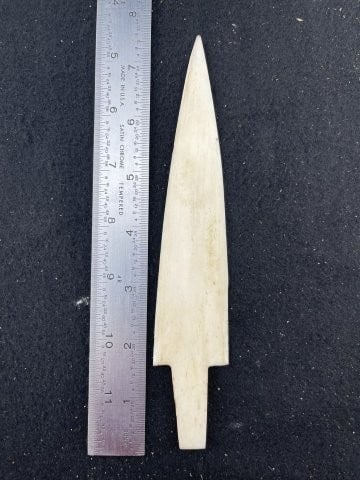 Bone Spear Point: KEY WORDS: INDIAN ARTIFACT ARTIFACTS ARROWHEAD ARROWHEADS NATIVE AMERICAN MISSISSIPPIAN QUAPAW CADDO POTTERY COINS MORGAN DOLLAR PEACE DOLLAR SILVER COINS. All coins have been Sigma tested for authent
