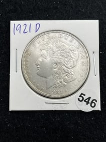 1921 D Morgan Silver Dollar Coin