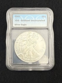 2001 UNC Silver Eagle Coin