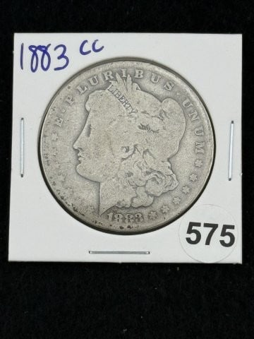 1883 CC (Carson City) Morgan Silver Dollar Coin (1 of 2)