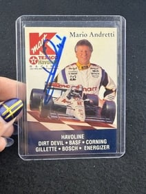 Mario Andretti Hand Signed Authentic Autograph