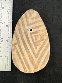 Pottery Pendant Indian Artifact Arrowhead