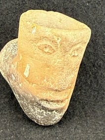 Human Effigy Pottery Pipe Indian Artifact Arrowhead