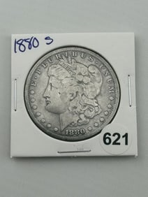 1880 S Morgan Silver Dollar Coin