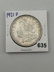 1921 D Morgan Silver Dollar Coin