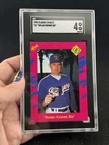 1990 Classic Update "Nolan Knows Bo" Baseball Card