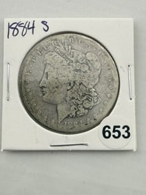 1884 S Morgan Silver Dollar Coin