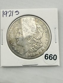 1921 S Morgan Silver Dollar Coin
