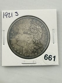 1921 S Morgan Silver Dollar Coin