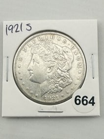 1921 S Morgan Silver Dollar Coin