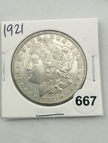 1921 Morgan Silver Dollar Coin