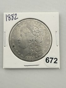 1882 Morgan Silver Dollar Coin