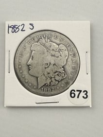 1882 S Morgan Silver Dollar Coin