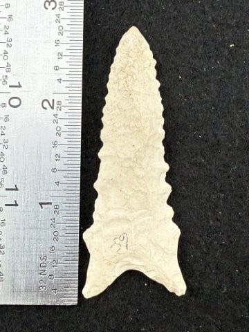 Dalton Indian Artifact Arrowhead: KEY WORDS: INDIAN ARTIFACT ARTIFACTS ARROWHEAD ARROWHEADS NATIVE AMERICAN MISSISSIPPIAN QUAPAW CADDO POTTERY COINS MORGAN DOLLAR PEACE DOLLAR SILVER COINS. All coins have been Sigma tested for authent