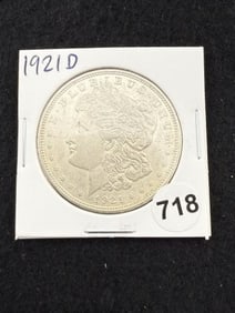 1921 D Morgan Silver Dollar Coin