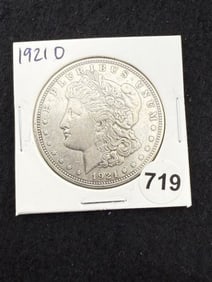 1921 D Morgan Silver Dollar Coin