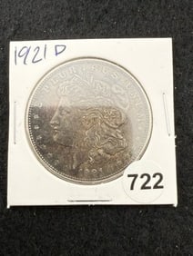 1921 D Morgan Silver Dollar Coin