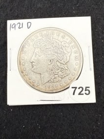 1921 D Morgan Silver Dollar Coin