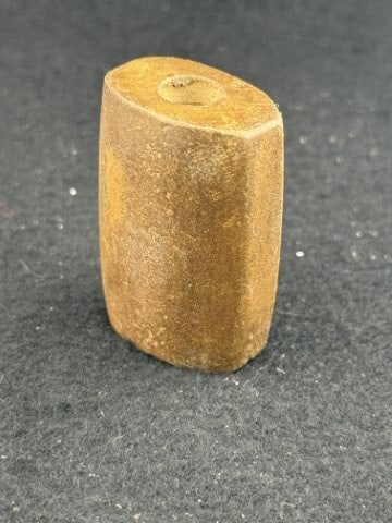 Miniature Bannerstone Indian Artifact Arrowhead: KEY WORDS: INDIAN ARTIFACT ARTIFACTS ARROWHEAD ARROWHEADS NATIVE AMERICAN MISSISSIPPIAN QUAPAW CADDO POTTERY COINS MORGAN DOLLAR PEACE DOLLAR SILVER COINS. All coins have been Sigma tested for authent