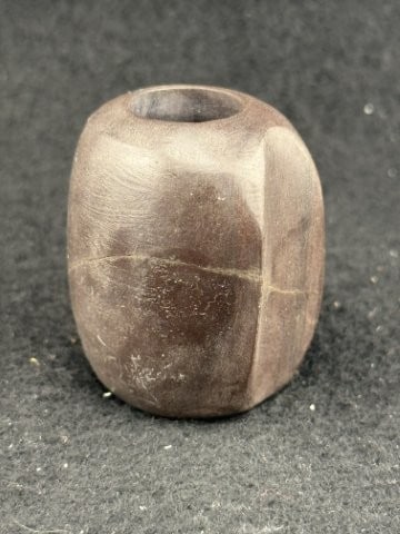 Miniature Bannerstone Indian Artifact Arrowhead: KEY WORDS: INDIAN ARTIFACT ARTIFACTS ARROWHEAD ARROWHEADS NATIVE AMERICAN MISSISSIPPIAN QUAPAW CADDO POTTERY COINS MORGAN DOLLAR PEACE DOLLAR SILVER COINS. All coins have been Sigma tested for authent