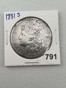 1881 S Morgan Silver Dollar Coin